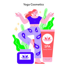 Lifestyle trends concept. A harmonious blend of yoga and skincare, embodying self-care and wellness