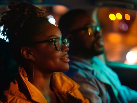 A driver and passenger engaging in conversation during a ride-sharing trip