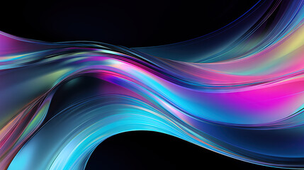 Vibrant abstract waveform with fluid motion and colorful gradients.