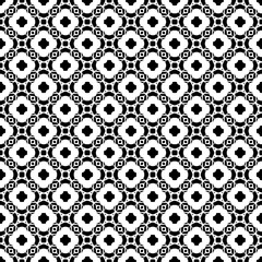 Black and white seamless abstract pattern. Background and backdrop. Grayscale ornamental design.