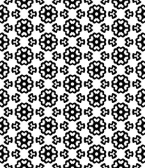 Black and white seamless abstract pattern. Background and backdrop. Grayscale ornamental design.