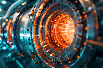 Futuristic engine, fusion reactor turbine