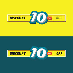 Sale discount icons Special offer price signs percent off reduction symbols Colored elements Vector retro sign style