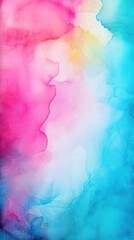 Cyan Magenta Yellow abstract watercolor paint background barely noticeable with liquid fluid texture for background, banner with copy space and blank text area 
