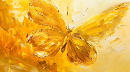 Whimsical Abstraction: Freehand Artistic Expression Through Golden Grain Oil Paintings on Canvas -...