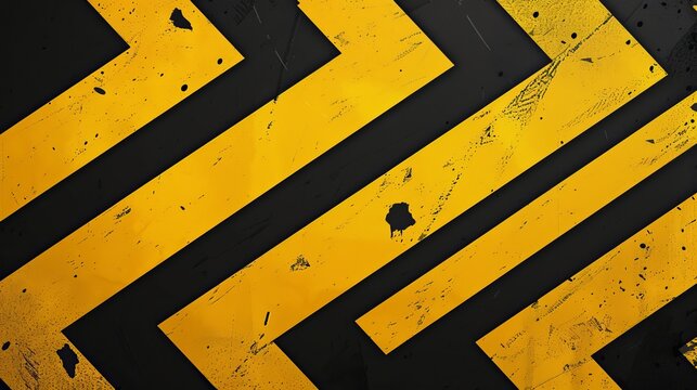 Background with hazard stripes in black and yellow. wallpaper with an industrial feel. Texture with diagonal lines. danger or police line cassettes. Vector-based artwork.  