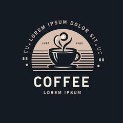 Coffee gotype, minimalist with cream colors