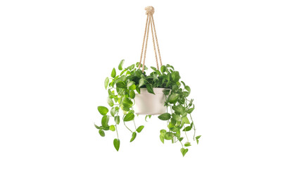 green plant hanging isolated on transparent background
