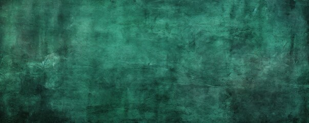 Fototapeta na wymiar Emerald barely noticeable color on grunge texture cement background pattern with copy space
