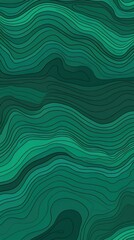 Emerald topographic line contour map seamless pattern background with copy space 
