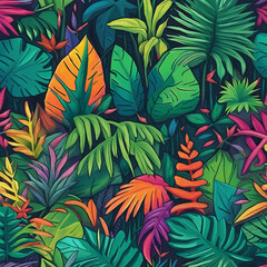 Fototapeta na wymiar colorful forest illustration background