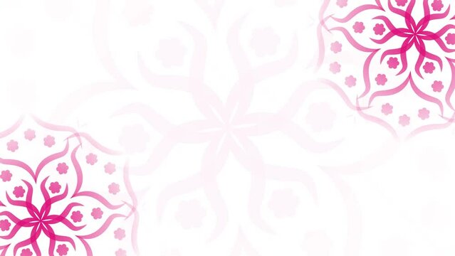 Pink gradient mandala white background