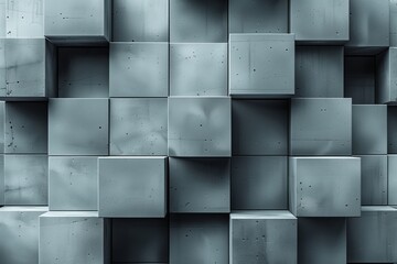 Close-up of stacked metallic cubes