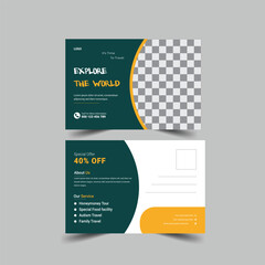 Travel post Card layout