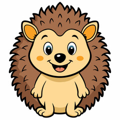 Hedgehog Smiling Illustration