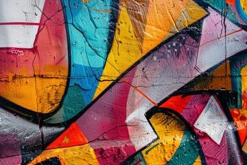 Colorful abstract graffiti wall