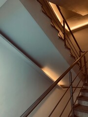 Lead lights in stairway