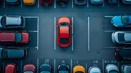 vices. Smart Parking Solutions: AI identifies available parking spaces in real-time. - obrazy, fototapety, plakaty