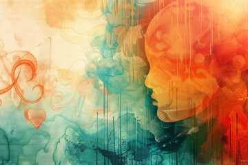 abstract background for Mental Health or  Maternal Mental Health Month 