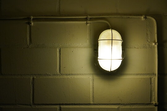 old lamp on the wall