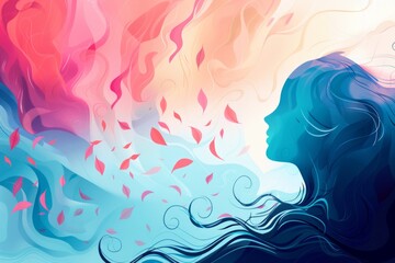 abstract background for Mental Health or  Maternal Mental Health Month 