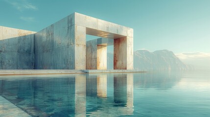 Simplicity in Architecture: Modern Design - obrazy, fototapety, plakaty