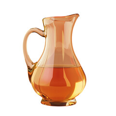 Glass pitcher filled with liquid
