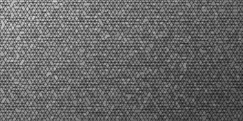 Abstract Isometric Triangle Low Poly Fractal Design Gray Gradient Mosaic Textured Background. For Interior design & Backdrop, Websites, Presentations, Brochures, Social Media Graphics.