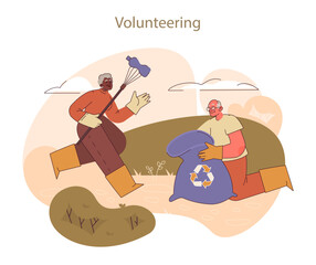 Volunteering concept.