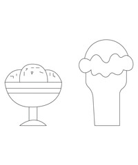 Food and Snacks coloring page for kids