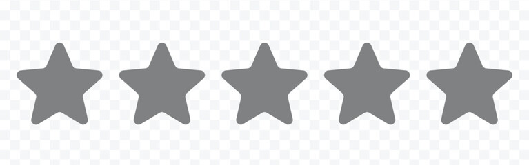 Star icon. Vector white isolated five stars. Customer feedback concept. Five stars customer product rating review flat icon for apps and websites. 5 stars rating review. Quality shape  eps 10 - obrazy, fototapety, plakaty
