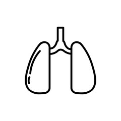 lungs line icon