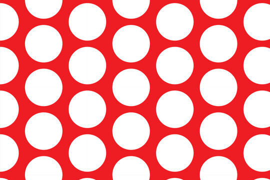  simple abstract white color big polka dot pattern on red background a red background with white dots and dots on it