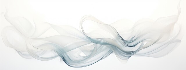 3D Lines of swirling paint splashe with white background.