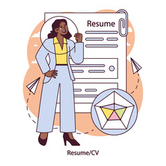 Resume Crafting. Vector illustration.