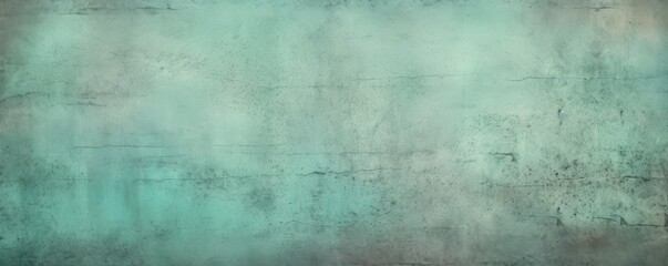 Fototapeta na wymiar Mint barely noticeable color on grunge texture cement background pattern with copy space 