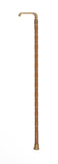 elegant golden walking cane isolated on white background - 774299171