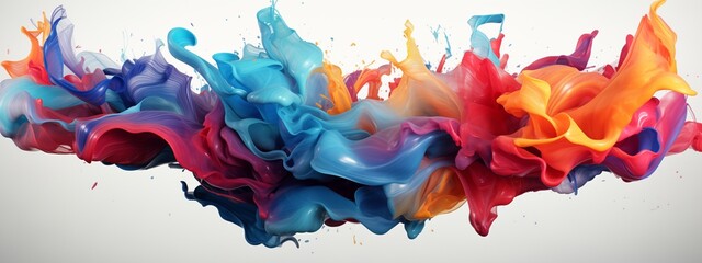 Embark on an odyssey of inspiration with a spellbinding 3D visualization of dynamic paint splashes, inviting you to explore the depths of your imagination.