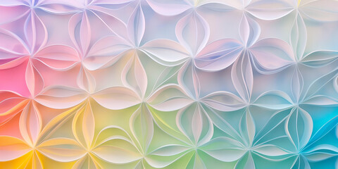 Schöner abstrakter Hintergrund mit Ornamenten in Pastell Farben für Webdesign und Drucksachen als Vorlage, ai generativ
