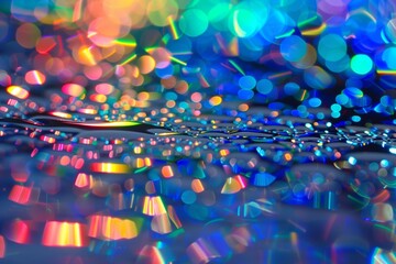rainbow glitter water background - obrazy, fototapety, plakaty