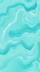 Mint topographic line contour map seamless pattern background with copy space 