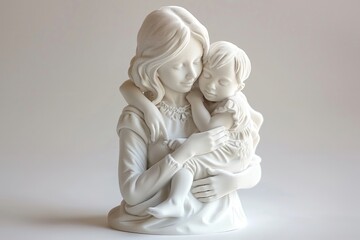 Create a 3D sculpture depicting the bond between mother and child in honor of Mothers Day