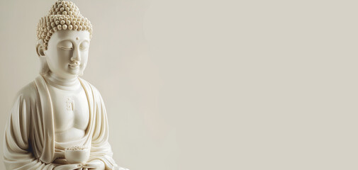 Buddha statue on white background, Buddha birthday