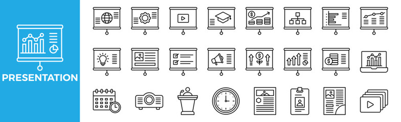 Fototapeta premium Presentation icon set for design elements