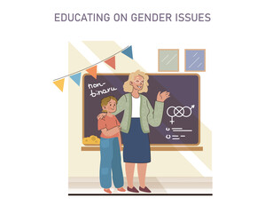 Educating on Gender Issues concept.