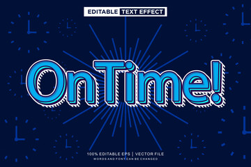 On Time Text effect, Editable text template