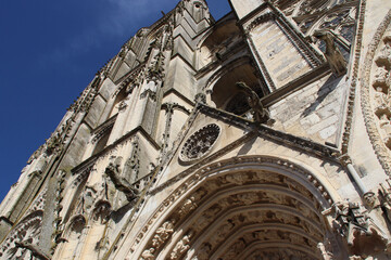 gothic cathedral (saint étienne) in bourges in france 