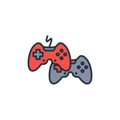 Gamepad icon. vector.Editable stroke.linear style sign for use web design,logo.Symbol illustration.