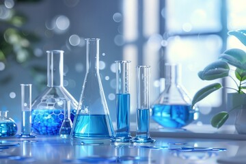 Flasks for scientific laboratories, laboratory equipment for research