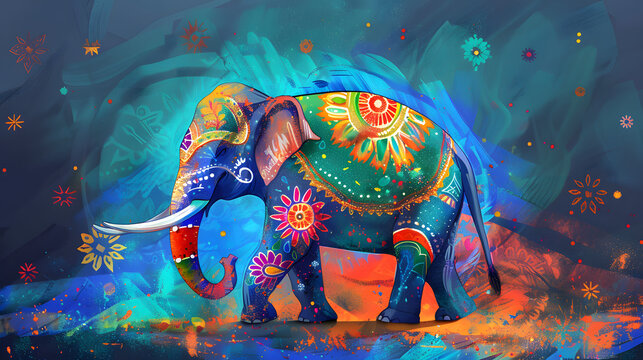 Vibrant India Cartoon Banner: A Vivid Illustration Celebrating the Colorful Culture and Diverse Landscapes of Incredible India